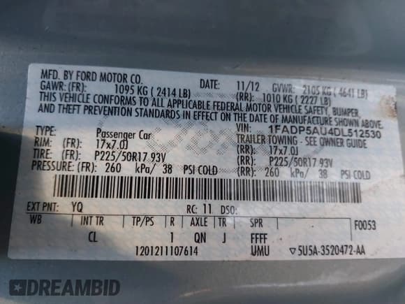 ✅ 2013 Ford C-Max SE • VIN: 1FADP5AU4DL512530 • Лот: 41581489. Опубликован ранее на IAAI с пробегом 85 040 миль. Бесплатный доступ к архиву аукционных продаж из США и подробный отчёт об истории автомобиля на DreamBid. Изображение 9.