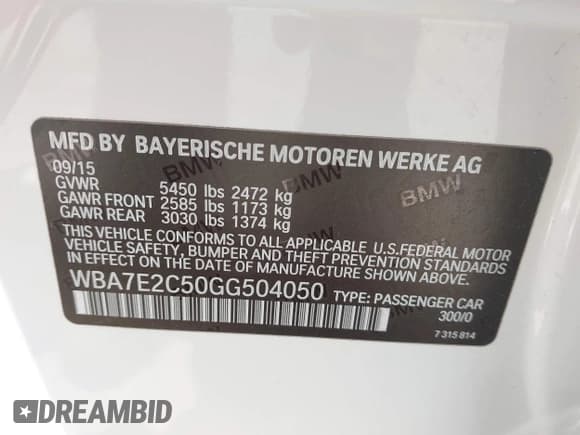 ✅ 2016 BMW 7 Series 740i • VIN: WBA7E2C50GG504050 • Lot: 42498517. Wystawiony na IAAI z przebiegiem 79 427 mil. Bezpłatny archiwum sprzedaży aukcyjnych z USA i szczegółowy raport historii pojazdu na DreamBid. Zdjęcie 9.