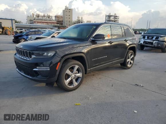 2022 Jeep Grand Cherokee Limited with VIN 1C4RJGBG7N8549470, listed as a Copart auction lot 54145335 with 25,758 mi miles and Salvage title. Bid and sale history available at DreamBid. Image 1.