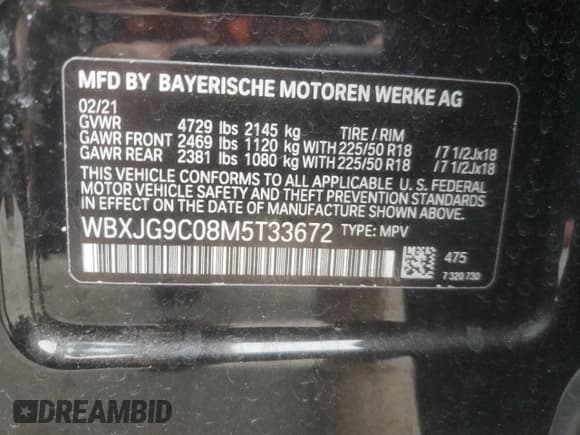 ✅ 2021 BMW X1 xDrive28i • VIN: WBXJG9C08M5T33672 • Lot: 93660095. Wystawiony na Copart z przebiegiem 43 031 mil. Bezpłatny archiwum sprzedaży aukcyjnych z USA i szczegółowy raport historii pojazdu na DreamBid. Zdjęcie 13.