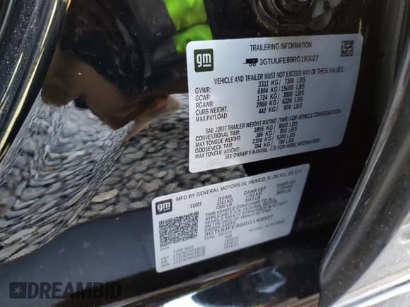 ✅ 2024 GMC Sierra 1500 AT4X • VIN: 3GTUUFE86RG193027 • Лот: 44016515. Опубликован ранее на Copart с пробегом 22 859 миль. Бесплатный доступ к архиву аукционных продаж из США и подробный отчёт об истории автомобиля на DreamBid. Изображение 13.