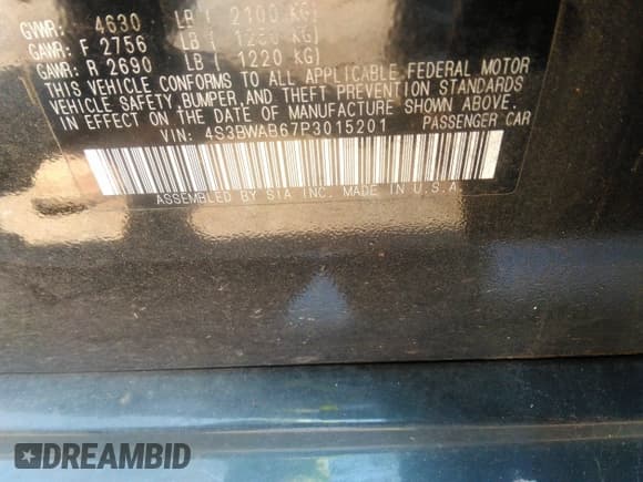 ✅ 2023 Subaru Legacy • VIN: 4S3BWAB67P3015201 • Lot: 42668404. Wystawiony na IAAI z przebiegiem 42 379 mil. Bezpłatny archiwum sprzedaży aukcyjnych z USA i szczegółowy raport historii pojazdu na DreamBid. Zdjęcie 9.