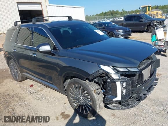 ✅ 2023 Hyundai Palisade Calligraphy • VIN: KM8R74GE9PU517128 • Lot: 43311507. Wystawiony na IAAI z przebiegiem 43 382 mil. Bezpłatny archiwum sprzedaży aukcyjnych z USA i szczegółowy raport historii pojazdu na DreamBid. Zdjęcie 1.