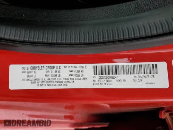 ✅ 2013 Dodge Avenger SXT • VIN: 1C3CDZCG7DN693547 • Лот: 61249635. Опубликован ранее на Copart с пробегом 98 848 миль. Бесплатный доступ к архиву аукционных продаж из США и подробный отчёт об истории автомобиля на DreamBid. Изображение 13.