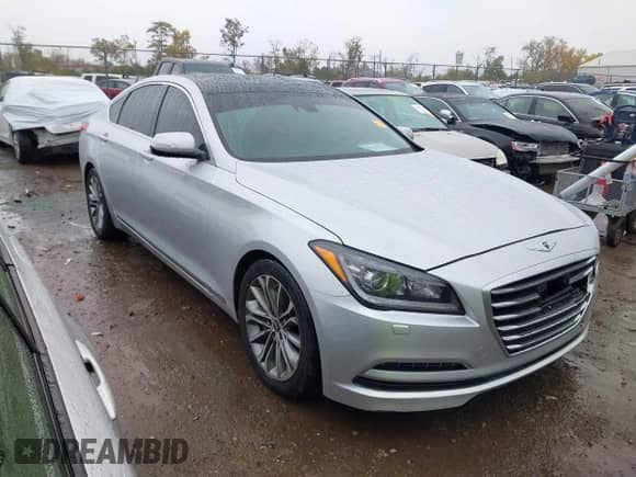 2015 Hyundai Genesis 3.8L with VIN KMHGN4JE7FU033656, listed as a IAAI auction lot 43529132 with 120,825 mi miles and . Bid and sale history available at DreamBid. Image 1.