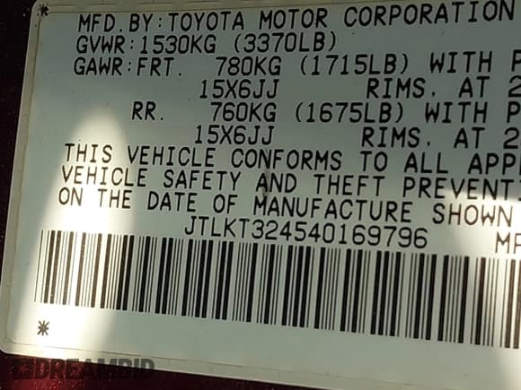 ✅ 2004 Scion xB • VIN: JTLKT324540169796 • Lot: 43703735. Listed on IAAI with 252,748 mi. Free auction sales archive from the USA and detailed vehicle history report at DreamBid. Image 9.