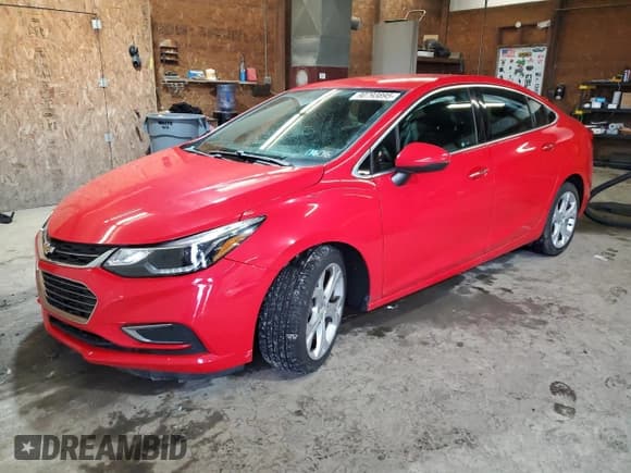 ✅ 2018 Chevrolet Cruze Premier • VIN: 1G1BF5SM1J7168476 • Lot: 90793895. Listed on Copart with 60,912 mi. Free auction sales archive from the USA and detailed vehicle history report at DreamBid. Image 1.