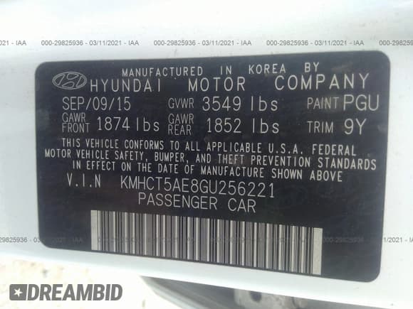 ✅ 2016 Hyundai Accent SE • VIN: KMHCT5AE8GU256221 • Лот: 29825936. Опубликован ранее на IAAI с пробегом 77 659 миль. Бесплатный доступ к архиву аукционных продаж из США и подробный отчёт об истории автомобиля на DreamBid. Изображение 9.