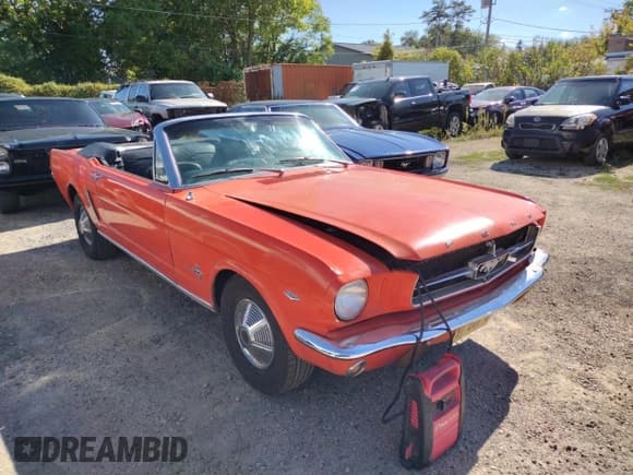 ✅ 1965 Ford Mustang • VIN: 5F08D144578 • Лот: 74001204. Опубликован ранее на Copart с пробегом Не указан. Бесплатный доступ к архиву аукционных продаж из США и подробный отчёт об истории автомобиля на DreamBid. Изображение 1.