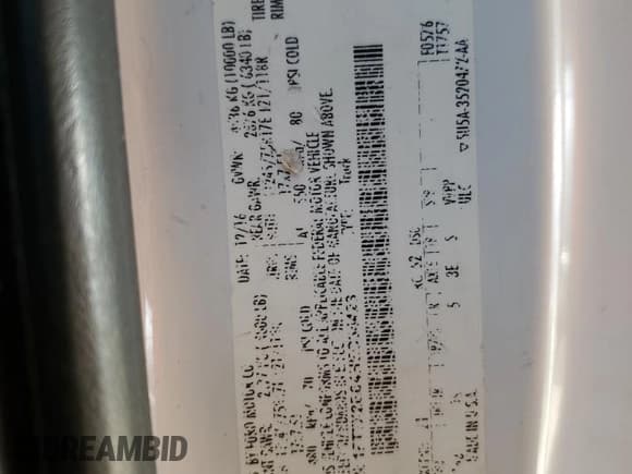 ✅ 2017 Ford F-250 XLT • VIN: 1FT7X2B64HEC34423 • Lot: 87200805. Wystawiony na Copart z przebiegiem 56 134 mil. Bezpłatny archiwum sprzedaży aukcyjnych z USA i szczegółowy raport historii pojazdu na DreamBid. Zdjęcie 12.