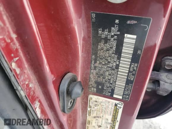 2004 Toyota Highlander с VIN JTEDD21A040083293, выставлен на аукционе Copart как лот 61767765 с пробегом Не указан миль и Списание • Salvage title. История ставок и продаж доступна на DreamBid. Изображение 13.