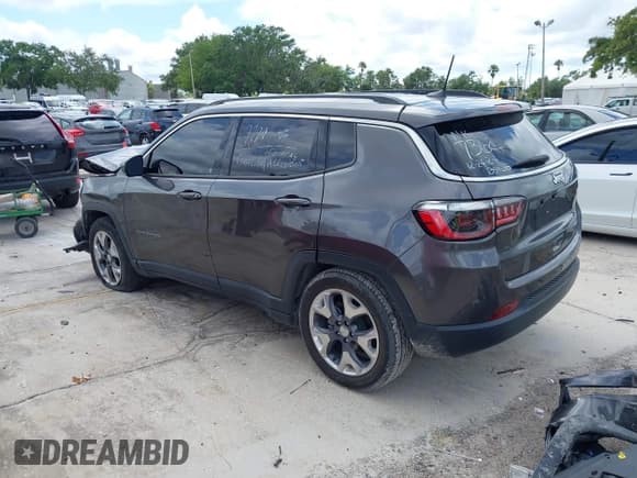 ✅ 2021 Jeep Compass Limited • VIN: 3C4NJCCB9MT573621 • Lot: 42233718. Listed on IAAI with 55,970 mi. Free auction sales archive from the USA and detailed vehicle history report at DreamBid. Image 3.