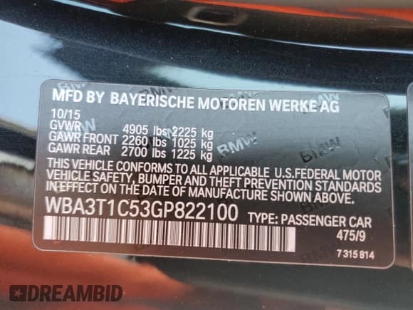 ✅ 2016 BMW 4 Series 428i xDrive • VIN: WBA3T1C53GP822100 • Лот: 82092755. Опубликован ранее на Copart с пробегом 87 006 миль. Бесплатный доступ к архиву аукционных продаж из США и подробный отчёт об истории автомобиля на DreamBid. Изображение 12.