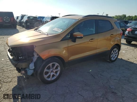 ✅ 2021 Ford EcoSport SE • VIN: MAJ3S2GE9MC425523 • Лот: 67729975. Опубликован ранее на Copart с пробегом 54 548 миль. Бесплатный доступ к архиву аукционных продаж из США и подробный отчёт об истории автомобиля на DreamBid. Изображение 1.