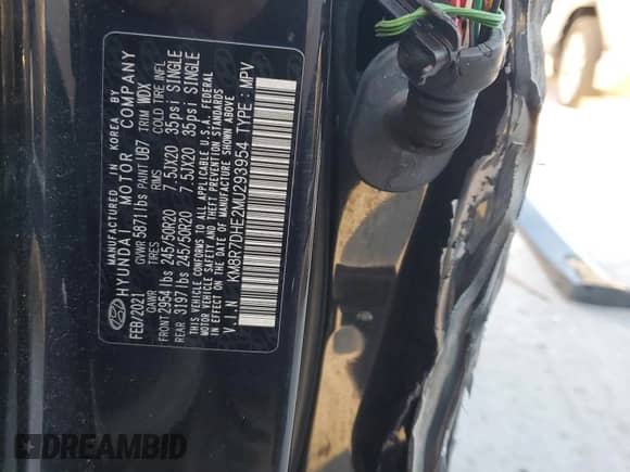 2021 Hyundai Palisade Calligraphy с VIN KM8R7DHE2MU293954, выставлен на аукционе Copart как лот 77094524 с пробегом 63 772 миль миль и Списание • Salvage title. История ставок и продаж доступна на DreamBid. Изображение 13.