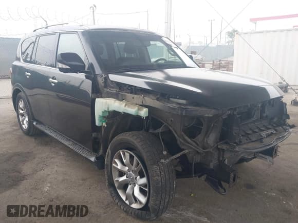 ✅ 2012 Infiniti QX56 7-passenger • VIN: JN8AZ2NFXC9515921 • Lot: 42560488. Wystawiony na IAAI z przebiegiem 154 966 mil. Bezpłatny archiwum sprzedaży aukcyjnych z USA i szczegółowy raport historii pojazdu na DreamBid. Zdjęcie 1.