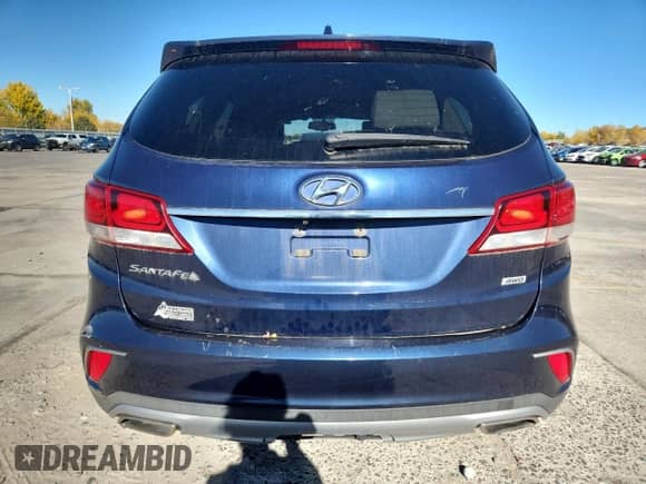 2017 Hyundai Santa Fe SE with VIN KM8SMDHF0HU193943, listed as a Copart auction lot 87396505 with 147,284 mi miles and Salvage title. Bid and sale history available at DreamBid. Image 6.