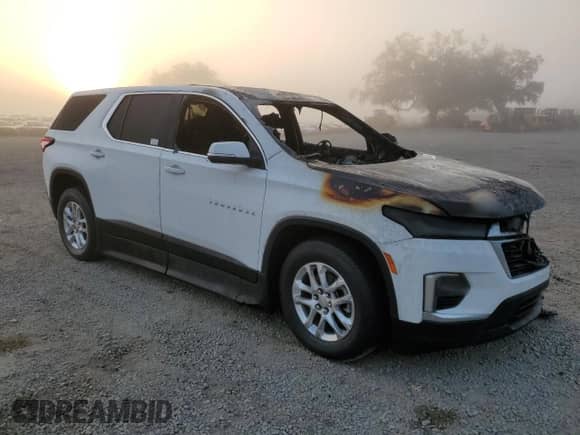 2022 Chevrolet Traverse LS with VIN 1GNERLKW8NJ107918, listed as a Copart auction lot 44746105 with Not provided miles and Non repairable. Bid and sale history available at DreamBid. Image 4.