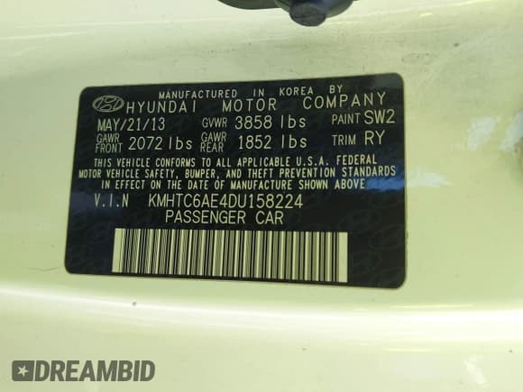 ✅ 2013 Hyundai Veloster Turbo • VIN: KMHTC6AE4DU158224 • Lot: 42725813. Wystawiony na IAAI z przebiegiem Nie podano. Bezpłatny archiwum sprzedaży aukcyjnych z USA i szczegółowy raport historii pojazdu na DreamBid. Zdjęcie 9.