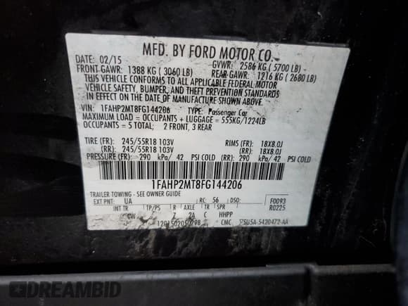 ✅ 2015 Ford Police Interceptor • VIN: 1FAHP2MT8FG144206 • Lot: 59353335. Listed on Copart with Not provided. Free auction sales archive from the USA and detailed vehicle history report at DreamBid. Image 12.