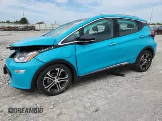 2021 Chevrolet Bolt EV Premier with VIN 1G1FZ6S09M4103117, listed as a Copart auction lot 91176835 with 55,263 mi miles and Salvage title. Bid and sale history available at DreamBid. Image 1.