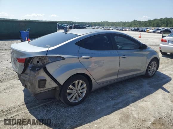 ✅ 2014 Hyundai Elantra SE • VIN: KMHDH4AE9EU175595 • Lot: 65555045. Listed on Copart with 128,580 mi. Free auction sales archive from the USA and detailed vehicle history report at DreamBid. Image 3.