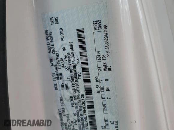 ✅ 2006 Ford Econoline Cargo • VIN: 1FTNE24L76HB36126 • Lot: 48777525. Listed on Copart with Not provided. Free auction sales archive from the USA and detailed vehicle history report at DreamBid. Image 13.