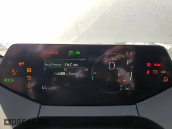 2025 Toyota Prius SE with VIN JTDACACU0S3050740, listed as a Copart auction lot 71733625 with 851 mi miles and Salvage title. Bid and sale history available at DreamBid. Image 9.