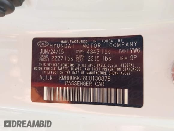 ✅ 2015 Hyundai Genesis Coupe R-Spec • VIN: KMHHU6KJ8FU130878 • Lot: 41815856. Wystawiony na IAAI z przebiegiem 118 678 mil. Bezpłatny archiwum sprzedaży aukcyjnych z USA i szczegółowy raport historii pojazdu na DreamBid. Zdjęcie 9.