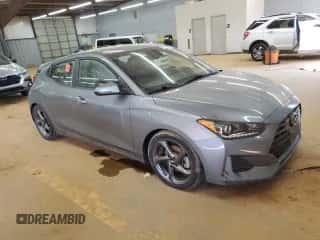 2019 Hyundai Veloster Premium z VIN KMHTG6AF9KU012802, wystawiony jako Copart lot #46091975 z przebiegiem Nie podano mil oraz Szkoda całkowita • Salvage title. Historia ofert i sprzedaży dostępna na DreamBid. Obrazek 4.