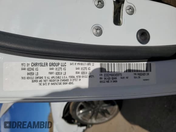 ✅ 2012 Dodge Challenger SXT • VIN: 2C3CDYAGXCH259773 • Lot: 80146984. Wystawiony na Copart z przebiegiem 50 971 mil. Bezpłatny archiwum sprzedaży aukcyjnych z USA i szczegółowy raport historii pojazdu na DreamBid. Zdjęcie 12.