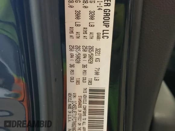 ✅ 2015 Dodge Durango Citadel • VIN: 1C4SDJET1FC708206 • Lot: 87255095. Wystawiony na Copart z przebiegiem 178 834 mil. Bezpłatny archiwum sprzedaży aukcyjnych z USA i szczegółowy raport historii pojazdu na DreamBid. Zdjęcie 13.