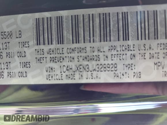 ✅ 2018 Jeep Wrangler Unlimited Sahara • VIN: 1C4HJXEN3JW328928 • Lot: 43265090. Listed on IAAI with 94,110 mi. Free auction sales archive from the USA and detailed vehicle history report at DreamBid. Image 9.