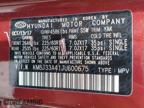 2018 Hyundai Tucson SEL с VIN KM8J33A41JU600675, выставлен на аукционе Copart как лот 80334265 с пробегом 132 767 миль миль и Чистый • Clean title. История ставок и продаж доступна на DreamBid. Изображение 13.