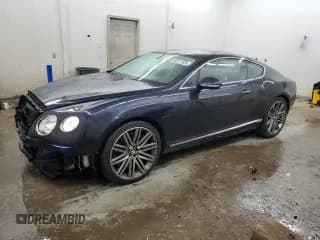✅ 2013 Bentley Continental GT • VIN: SCBFC7ZA1DC084567 • Lot: 60111025. Listed on Copart with 45,351 mi. Free auction sales archive from the USA and detailed vehicle history report at DreamBid. Image 1.