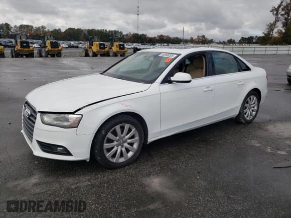 ✅ 2013 Audi A4 Premium • VIN: WAUAFAFL7DN031102 • Lot: 90896205. Listed on Copart with 149,067 mi. Free auction sales archive from the USA and detailed vehicle history report at DreamBid. Image 1.