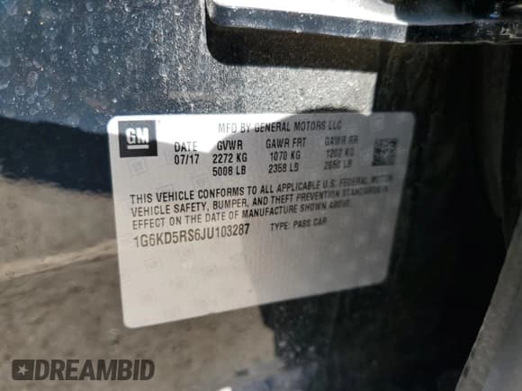 ✅ 2018 Cadillac CT6 Luxury AWD • VIN: 1G6KD5RS6JU103287 • Lot: 75786394. Listed on Copart with 62,504 mi. Free auction sales archive from the USA and detailed vehicle history report at DreamBid. Image 12.