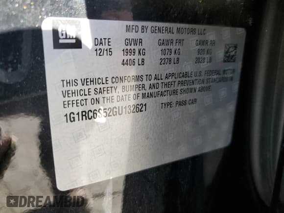 ✅ 2016 Chevrolet Volt LT • VIN: 1G1RC6S52GU132621 • Lot: 42067984. Wystawiony na Copart z przebiegiem 172 095 mil. Bezpłatny archiwum sprzedaży aukcyjnych z USA i szczegółowy raport historii pojazdu na DreamBid. Zdjęcie 14.