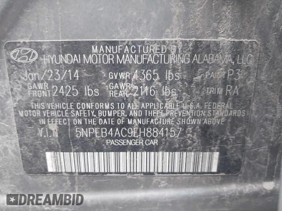 ✅ 2014 Hyundai Sonata GLS • VIN: 5NPEB4AC9EH884157 • Lot: 42750899. Wystawiony na IAAI z przebiegiem 135 213 mil. Bezpłatny archiwum sprzedaży aukcyjnych z USA i szczegółowy raport historii pojazdu na DreamBid. Zdjęcie 9.