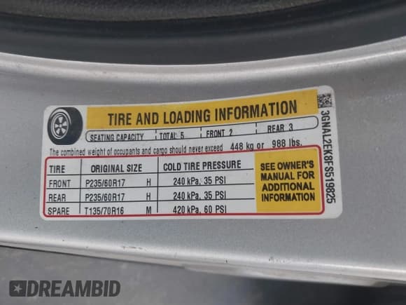 ✅ 2015 Chevrolet Captiva Sport LS • VIN: 3GNAL2EK8FS519825 • Лот: 43102487. Опубликован ранее на IAAI с пробегом 156 499 миль. Бесплатный доступ к архиву аукционных продаж из США и подробный отчёт об истории автомобиля на DreamBid. Изображение 9.