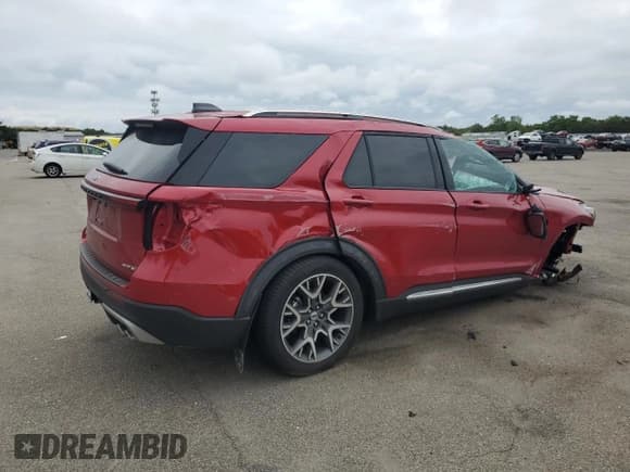 ✅ 2025 Ford Explorer Platinum • VIN: 1FMWK8HC1SGB91581 • Lot: 60361235. Listed on Copart with 2,860 mi. Free auction sales archive from the USA and detailed vehicle history report at DreamBid. Image 3.