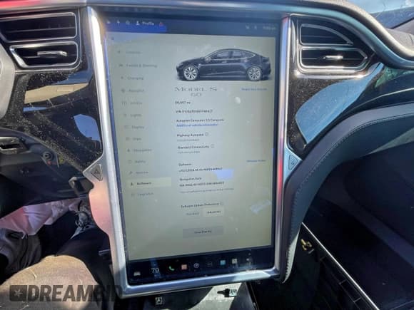 ✅ 2014 Tesla Model S 60 • VIN: 5YJSA1S10EFP61427 • Lot: 95016915. Listed on Copart with 66,567 mi. Free auction sales archive from the USA and detailed vehicle history report at DreamBid. Image 11.