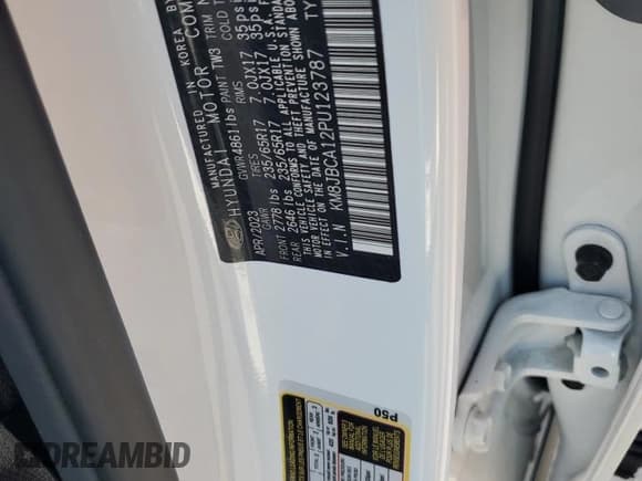 ✅ 2023 Hyundai Tucson Blue • VIN: KM8JBCA12PU123787 • Lot: 69179114. Wystawiony na Copart z przebiegiem 22 747 mil. Bezpłatny archiwum sprzedaży aukcyjnych z USA i szczegółowy raport historii pojazdu na DreamBid. Zdjęcie 14.