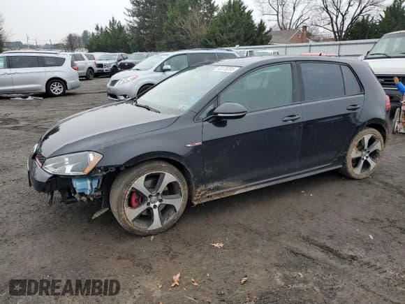 ✅ 2017 Volkswagen Golf GTI S • VIN: 3VW4T7AUXHM003786 • Lot: 92376285. Listed on Copart with 77,419 mi. Free auction sales archive from the USA and detailed vehicle history report at DreamBid. Image 1.