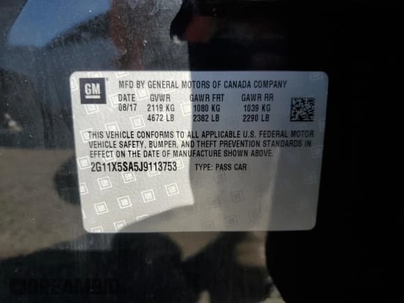 ✅ 2018 Chevrolet Impala LS • VIN: 2G11X5SA5J9113753 • Лот: 76613464. Опубликован ранее на Copart с пробегом 185 382 миль. Бесплатный доступ к архиву аукционных продаж из США и подробный отчёт об истории автомобиля на DreamBid. Изображение 12.