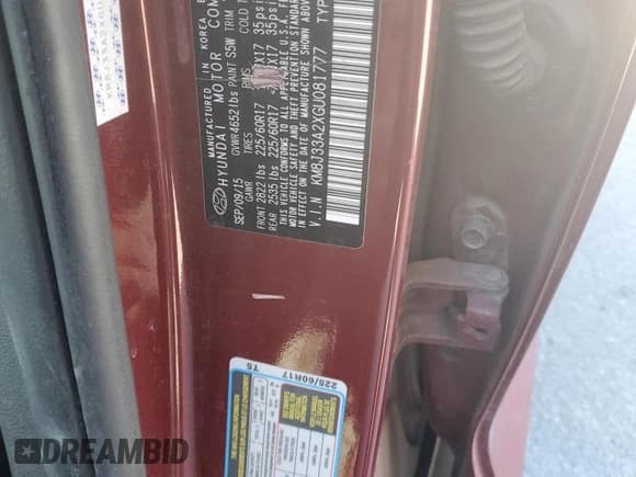 ✅ 2016 Hyundai Tucson Limited • VIN: KM8J33A2XGU081777 • Лот: 93145475. Опубликован ранее на Copart с пробегом 109 371 миль. Бесплатный доступ к архиву аукционных продаж из США и подробный отчёт об истории автомобиля на DreamBid. Изображение 13.