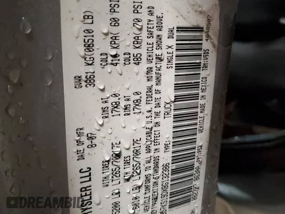 2008 Dodge 1500 SLT with VIN 3D7KS19DX8G132386, listed as a Copart auction lot 55996295 with Not provided miles and Clean title. Bid and sale history available at DreamBid. Image 12.