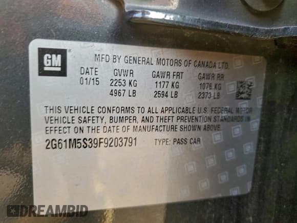 ✅ 2015 Cadillac XTS Luxury • VIN: 2G61M5S39F9203791 • Lot: 82331875. Wystawiony na Copart z przebiegiem 135 011 mil. Bezpłatny archiwum sprzedaży aukcyjnych z USA i szczegółowy raport historii pojazdu na DreamBid. Zdjęcie 12.