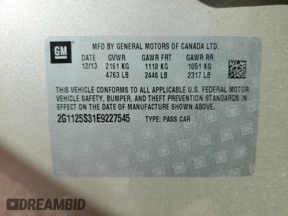 ✅ 2014 Chevrolet Impala LT • VIN: 2G1125S31E9227545 • Lot: 75168184. Wystawiony na Copart z przebiegiem 70 619 mil. Bezpłatny archiwum sprzedaży aukcyjnych z USA i szczegółowy raport historii pojazdu na DreamBid. Zdjęcie 15.