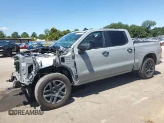 2025 Chevrolet Silverado 1500 Custom z VIN 1GCPKBEK9SZ127715, wystawiony jako Copart lot #65577795 z przebiegiem 22 392 mil mil oraz Szkoda całkowita • Salvage title. Historia ofert i sprzedaży dostępna na DreamBid. Obrazek 1.